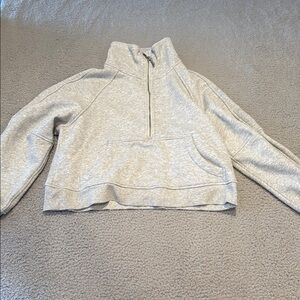 Ododos Funnel Neck Half Zipper Fleece Lined Hoodie size M